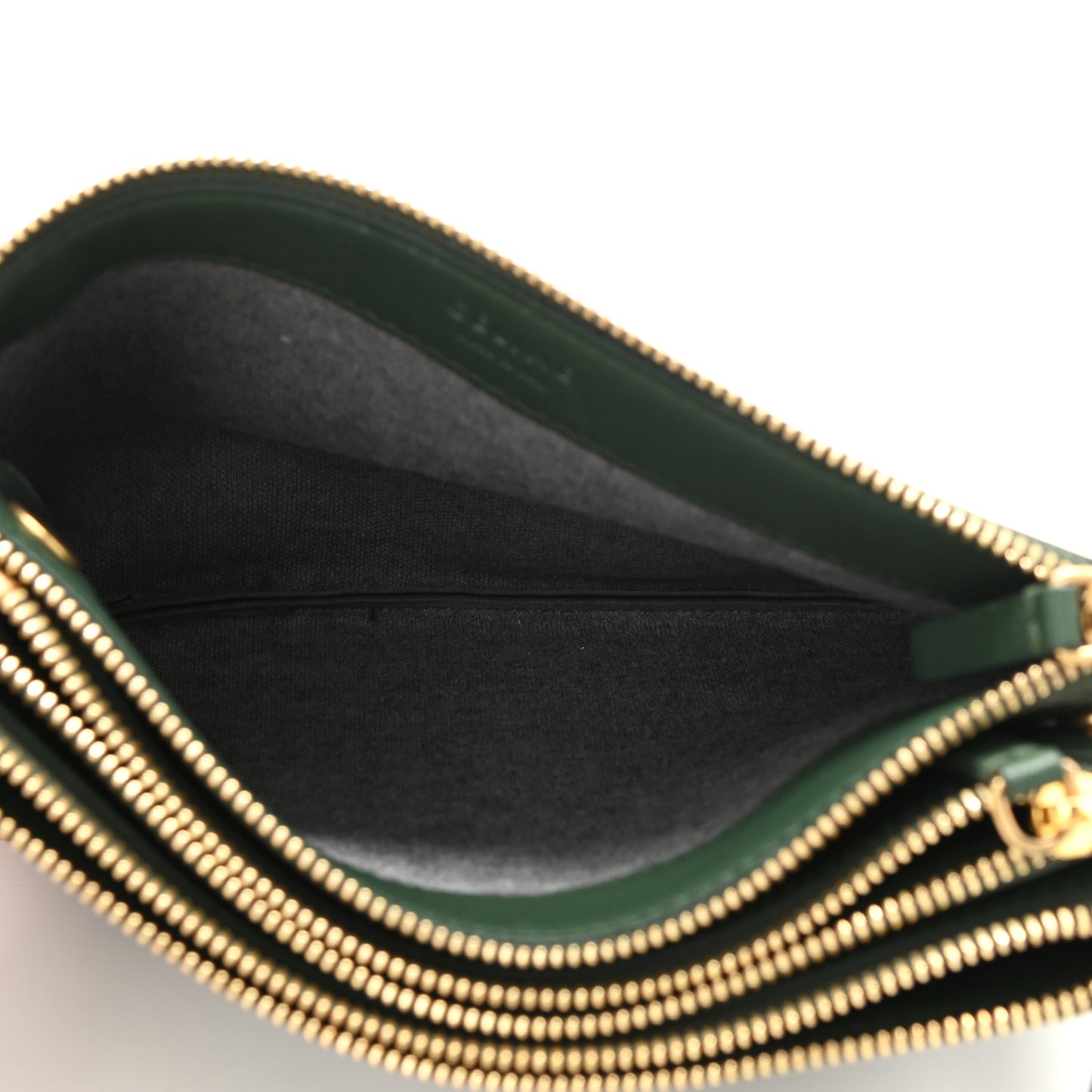 Lambskin Small Trio Crossbody Bag Dark Green