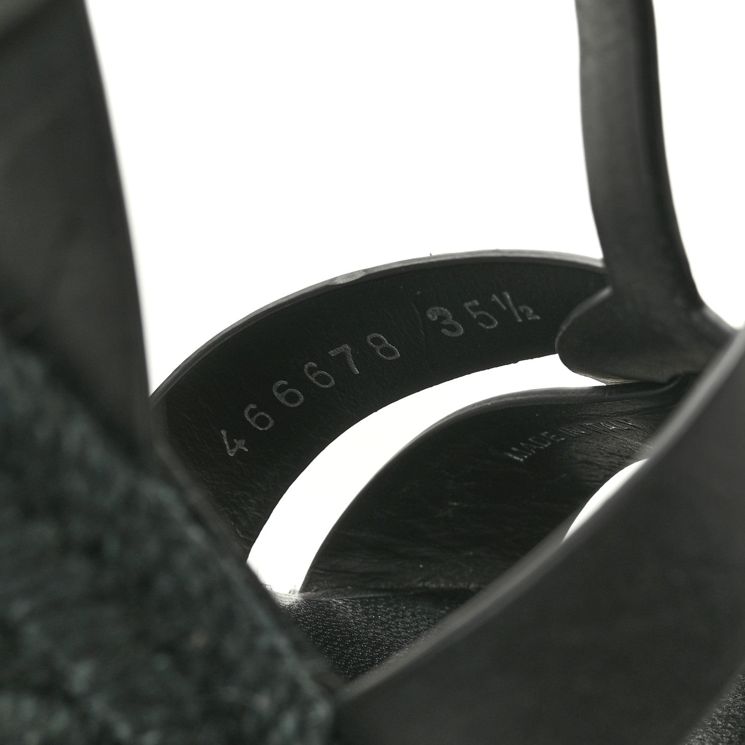 Saint Laurent Calfskin Tribute 95 Platform Espadrille Wedge Sandals 35.5 Black 10 of 13