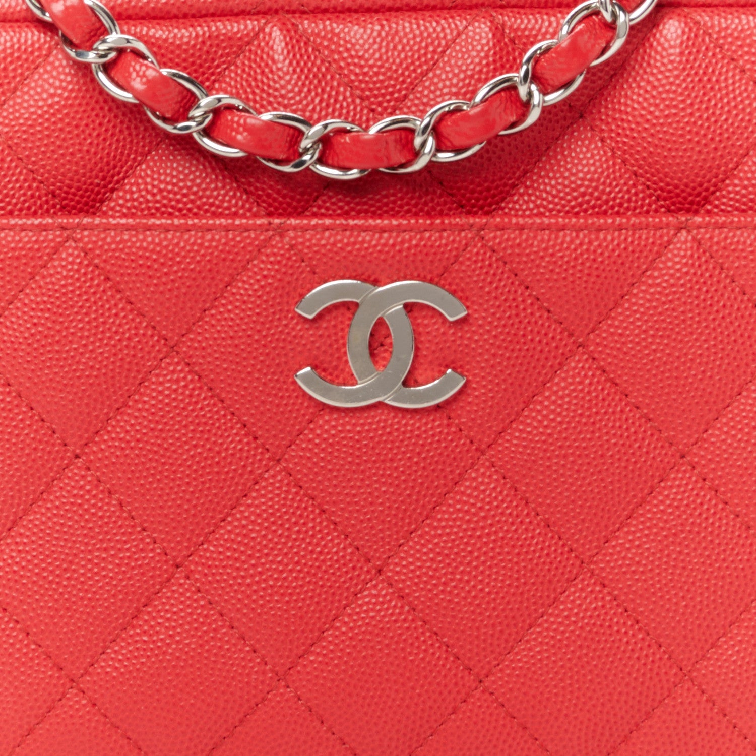 Chanel Caviar Quilted Camera Case Dark Pink 8 of 10