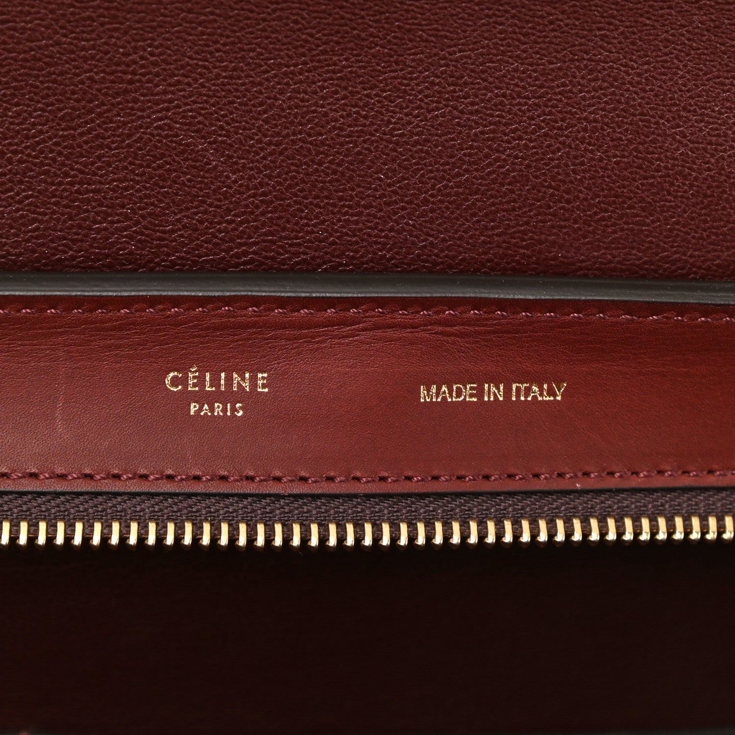 Celine Smooth Calfskin Suede Medium Trapeze Burgundy 6 of 14
