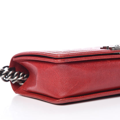 Chanel Caviar Quilted New Medium Boy Flap Dark Red 7 of 11
