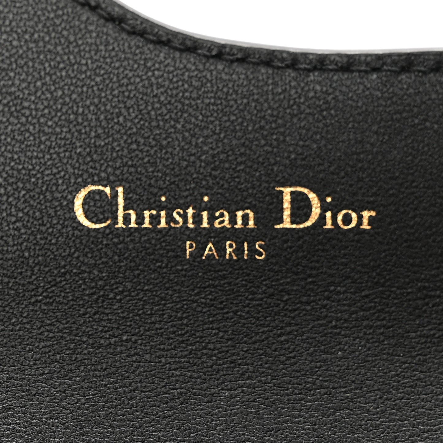 Grained Calfskin Saddle Card Holder Black