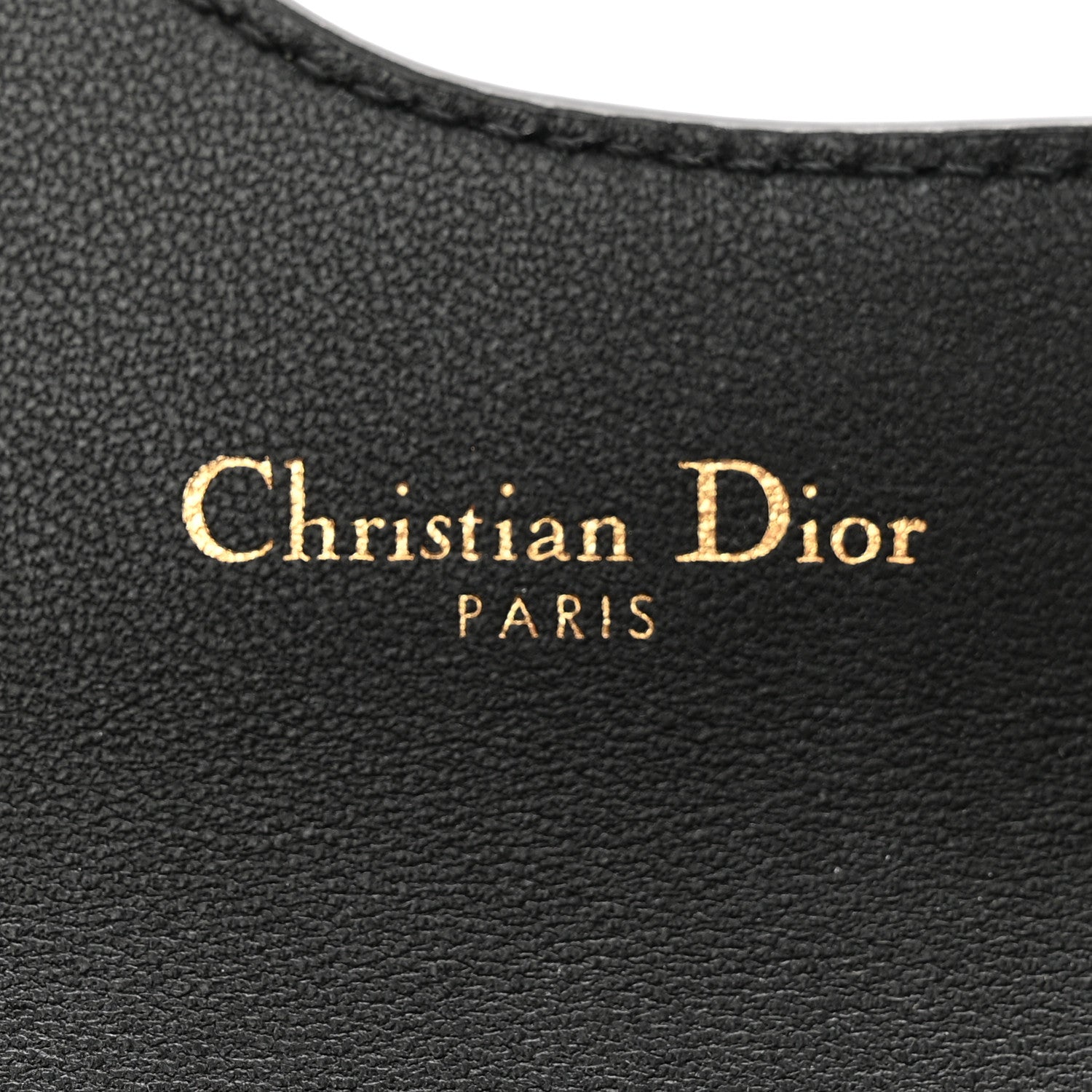 Christian Dior Grained Calfskin Saddle Card Holder Black 6 of 7