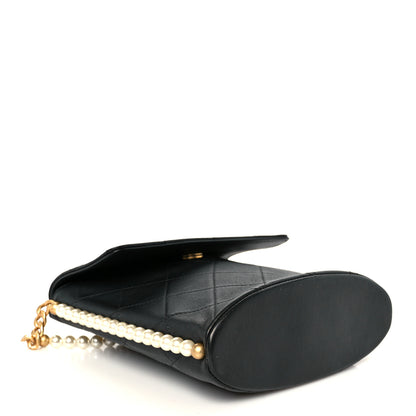 Chanel Calfskin Quilted Pearl Small About Pearls Hobo Bag Black 4 of 10