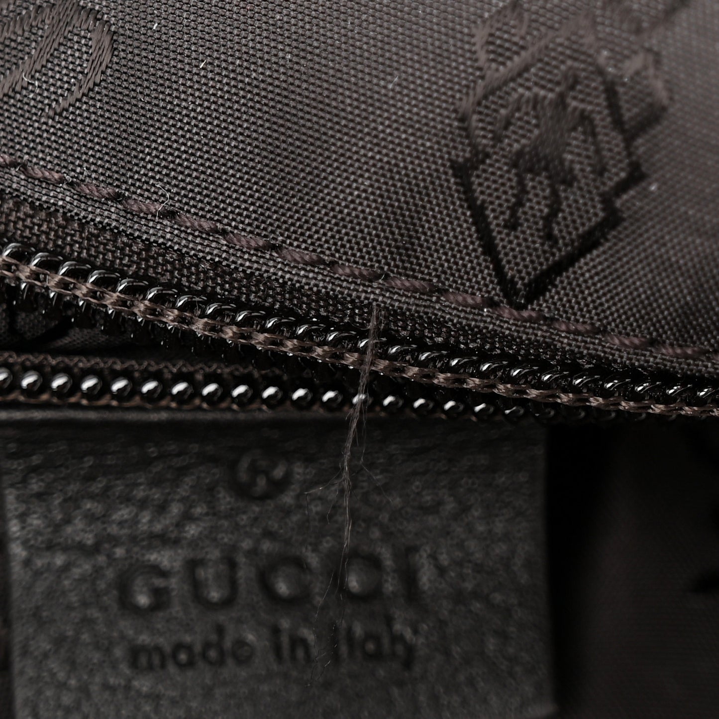 Guccissima Flat Messenger Bag Dark Brown