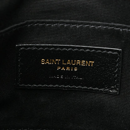 Saint Laurent Grained Lambskin Monogram Mini Niki Chain Satchel Black 6 of 9