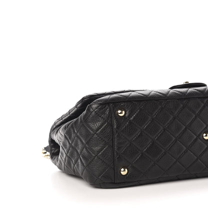 Chanel Calfskin Quilted XXL Travel Flap Bag Black 8 of 10