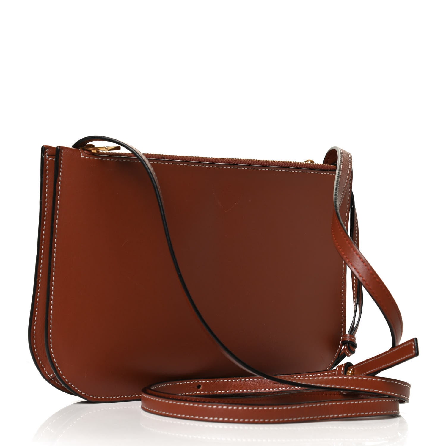 Loewe Calfskin Gate Double Zip Pouch Crossbody Brick 3 of 12