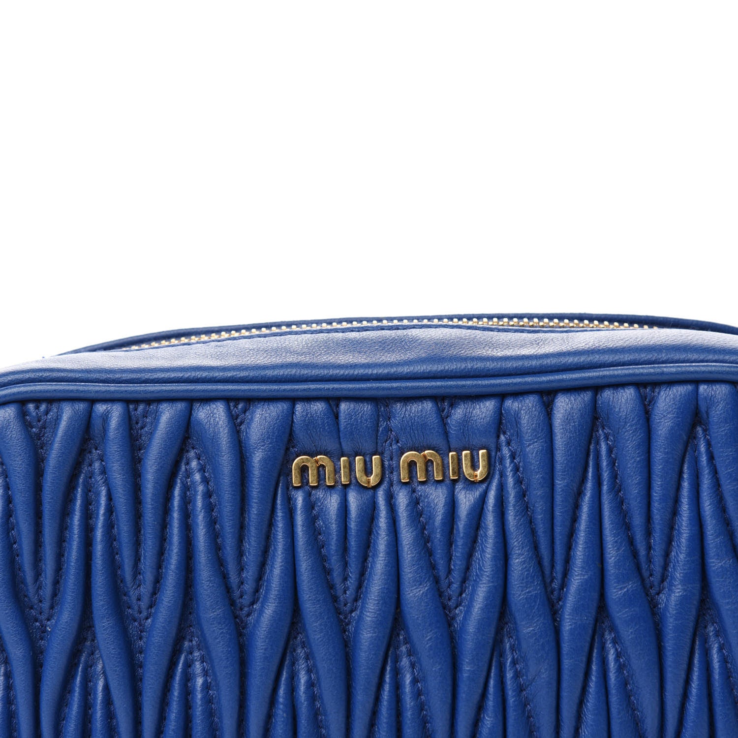 Miu Miu Nappa Matelasse Marsupio Belt Bag Azurro 10 of 10