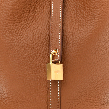 Hermes Taurillon Clemence Picotin Lock 18 PM Gold 7 of 10