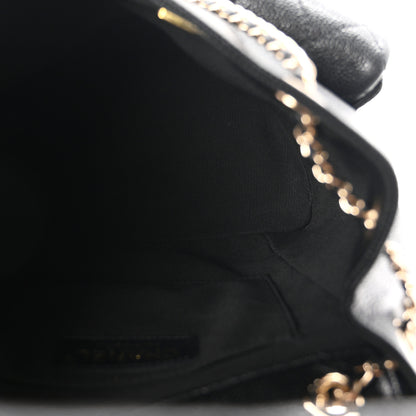 Chanel Shiny Caviar Quilted Medium Duma Pockets Drawstring Backpack Black 4 of 9