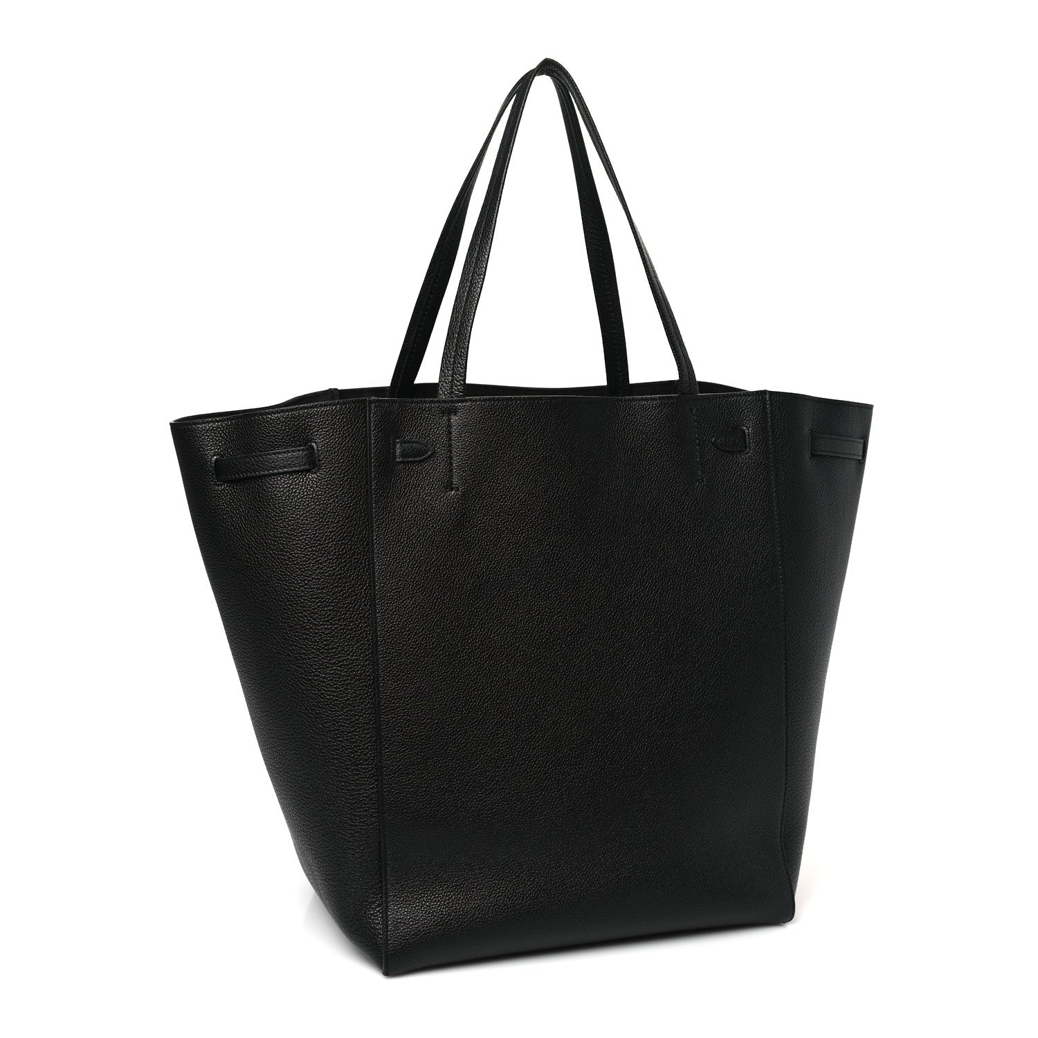 Celine Soft Grained Calfskin Medium Belt Cabas Phantom Black 3 of 9