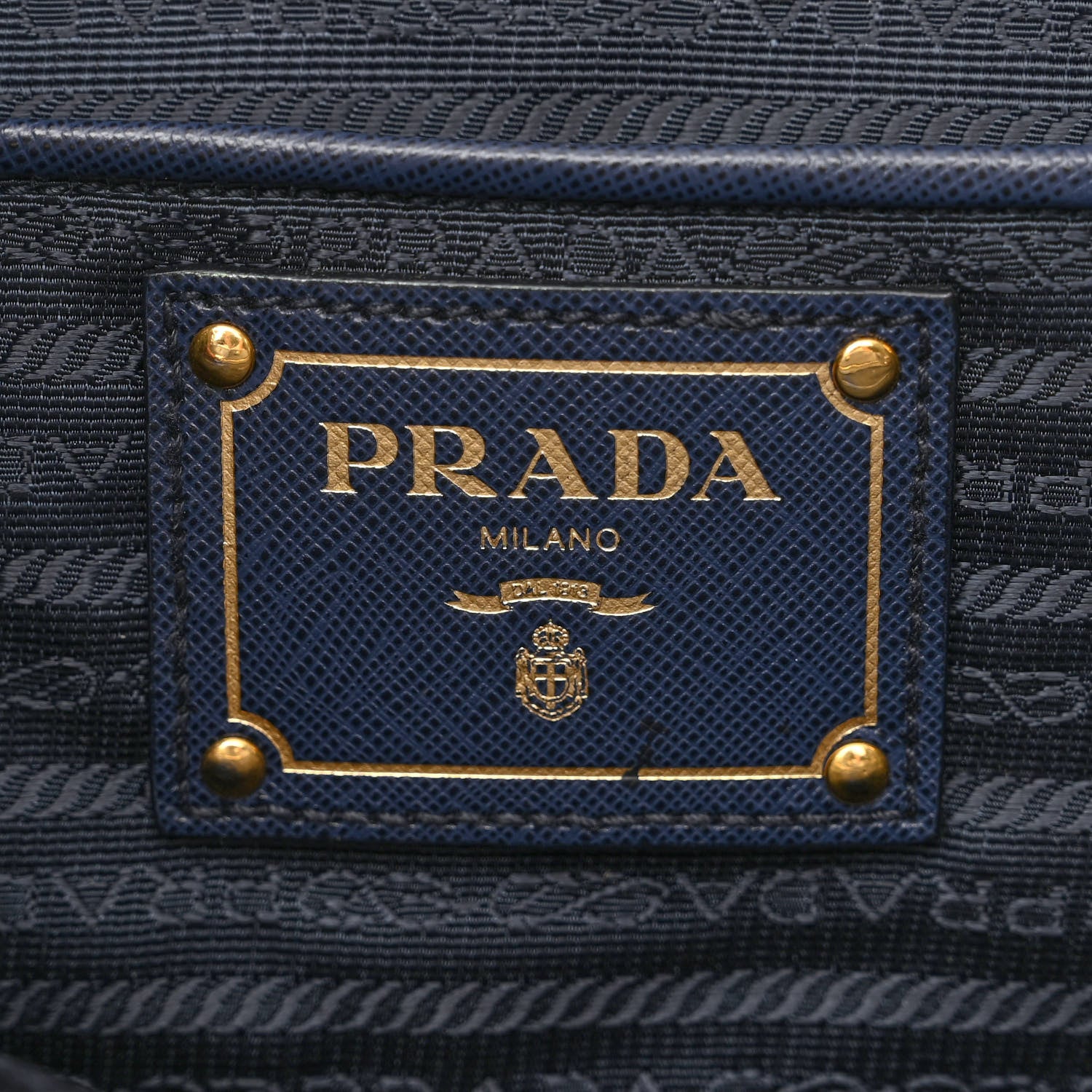 Prada Tela Tweed Saffiano Tote Bag Inchiostro 6 of 12