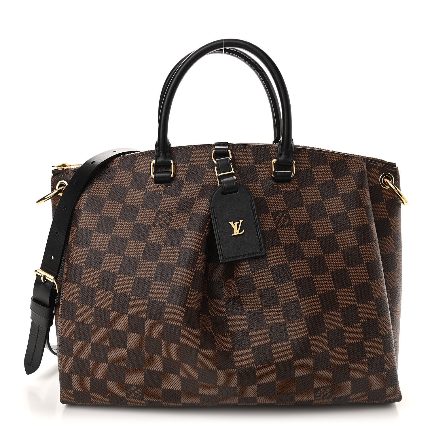 Louis Vuitton Damier Ebene Odeon Tote MM Black 1 of 9
