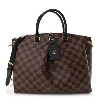 Louis Vuitton Damier Ebene Odeon Tote MM Black 1 of 9