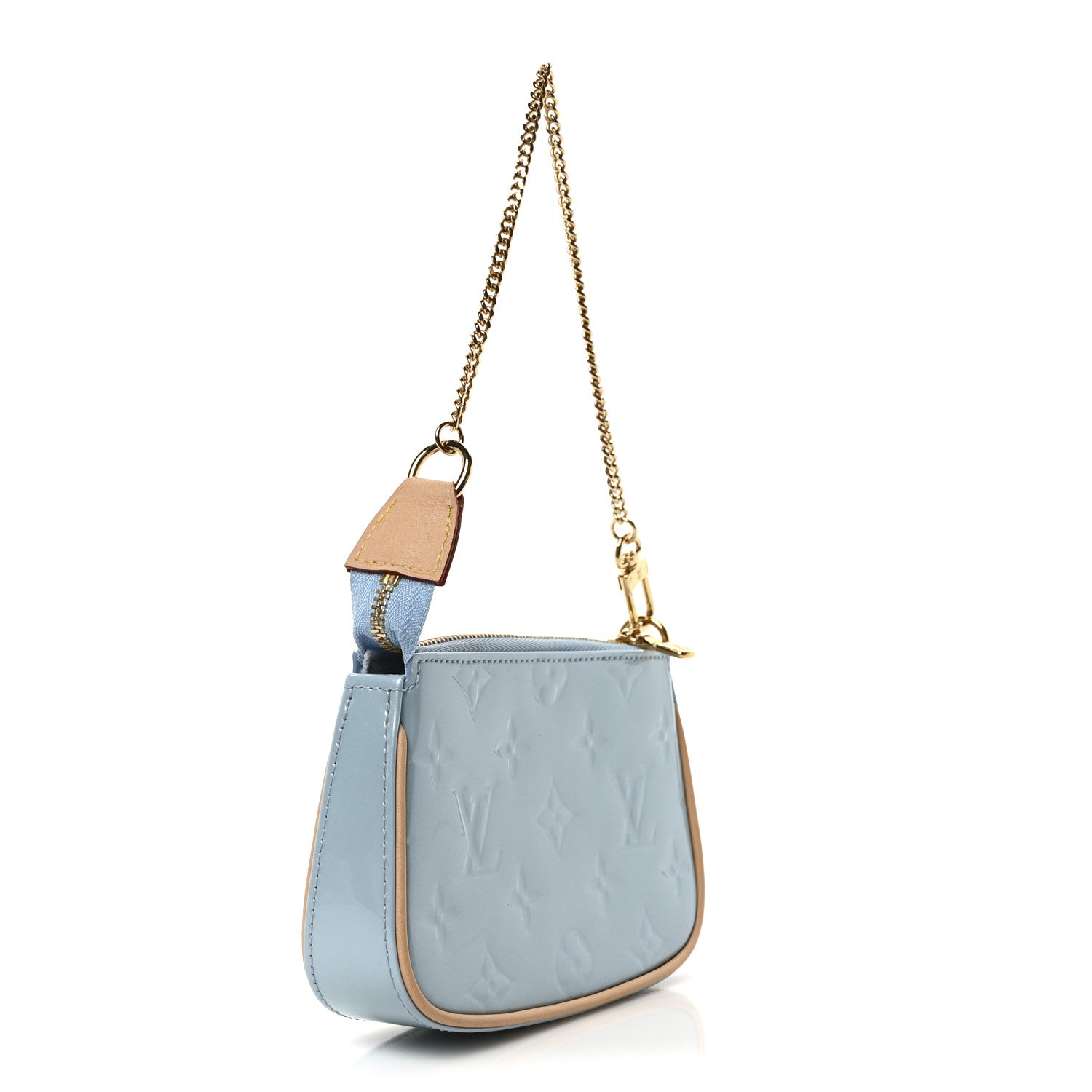LOUIS VUITTON ルイヴィトン エナメル パテント 水色リボンミュール Louis Vuitton Vernis Valentine Mini Pochette Accessories Lollipop