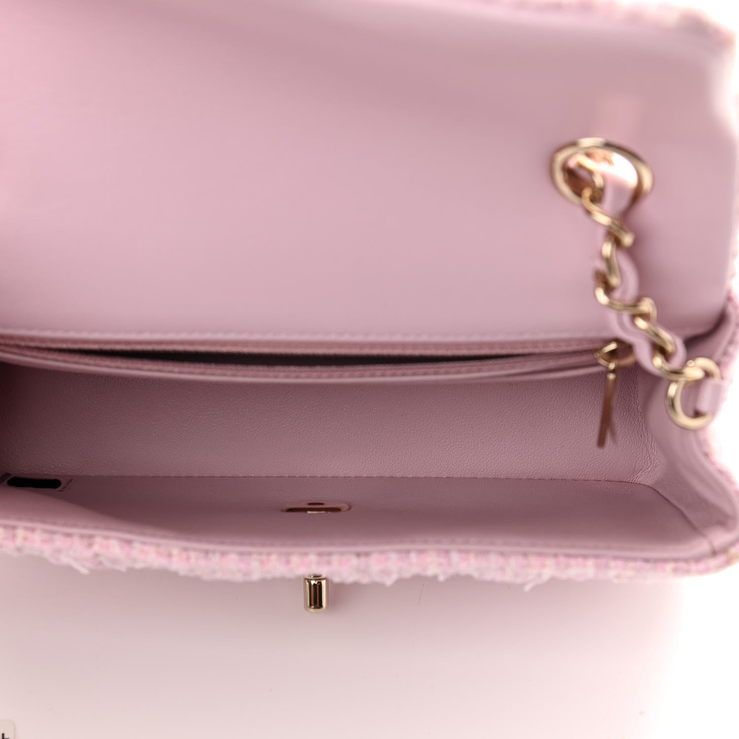Chanel Tweed Quilted Mini Rectangular Flap Pink 5 of 11