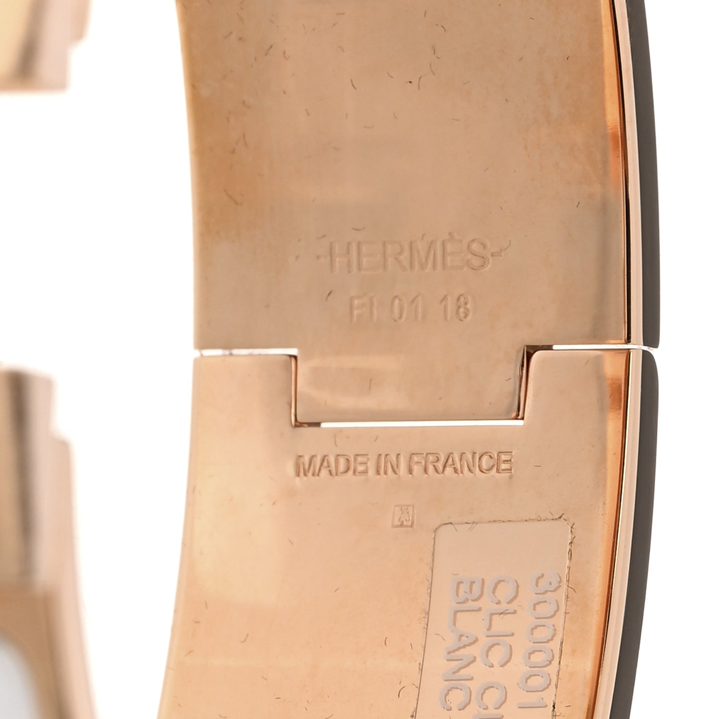 Enamel Wide Clic Clac H Bracelet GM White