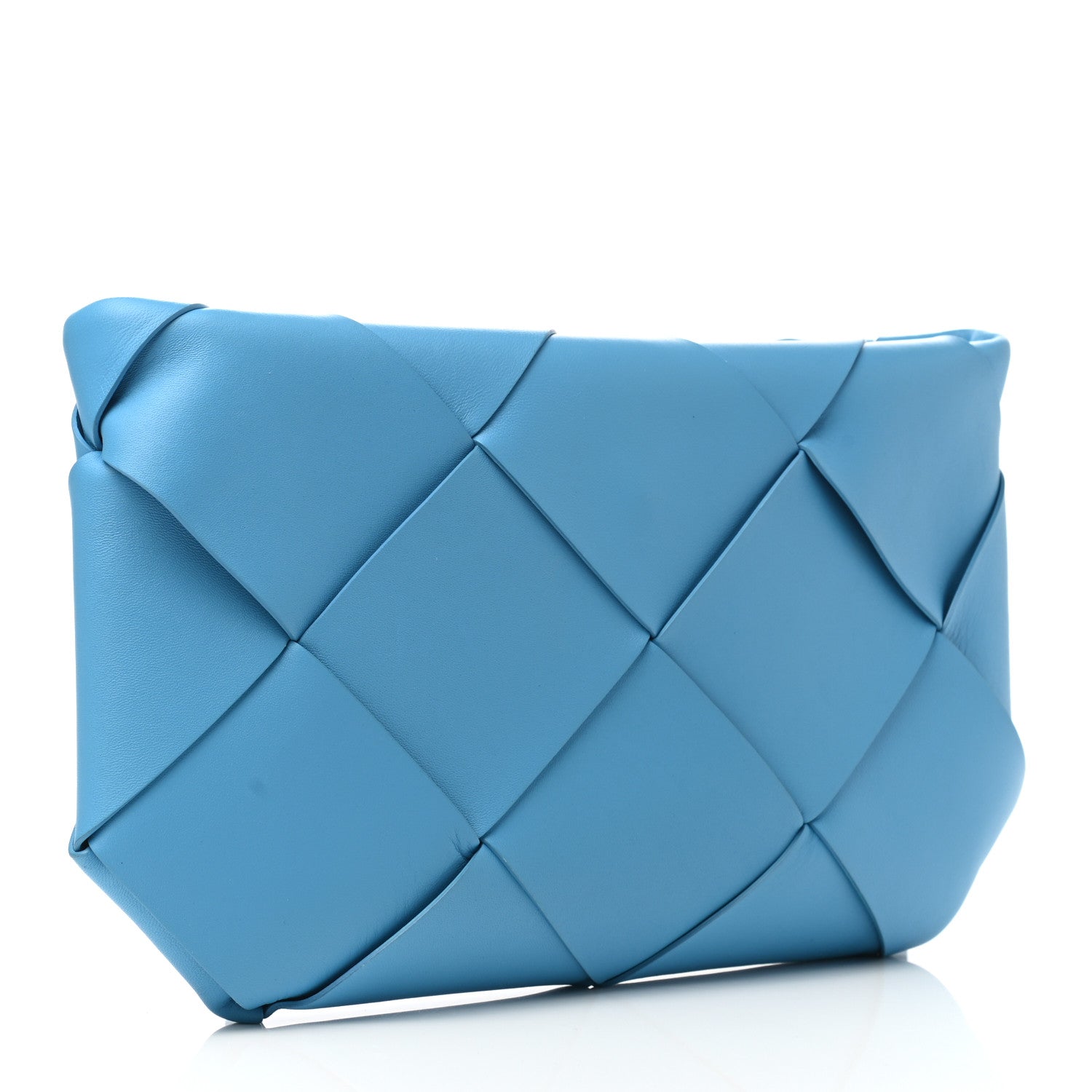 Bottega Veneta Nappa Maxi Blown Up Intrecciato Pouch Clutch Swimming Pool 3 of 8