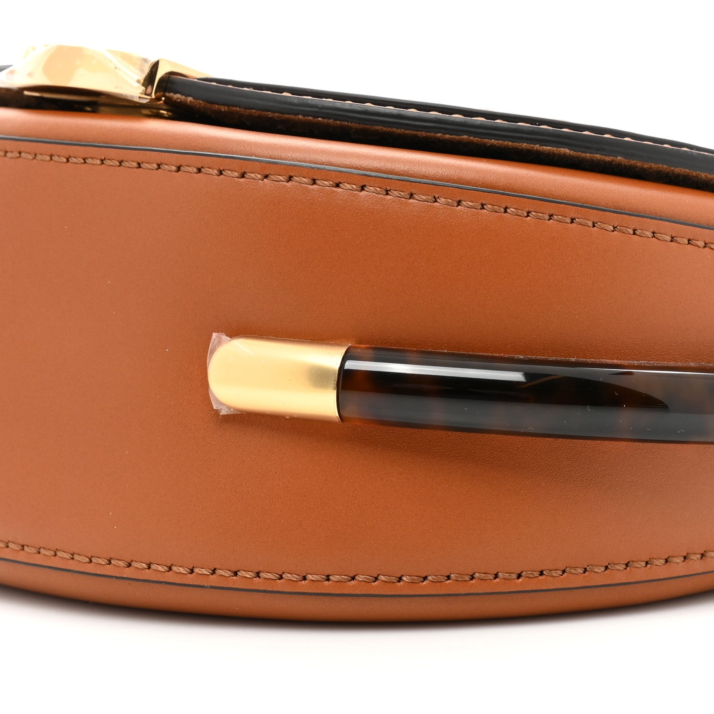 Vitello King Plexiglass Moonlight Shoulder Bag Cuoio