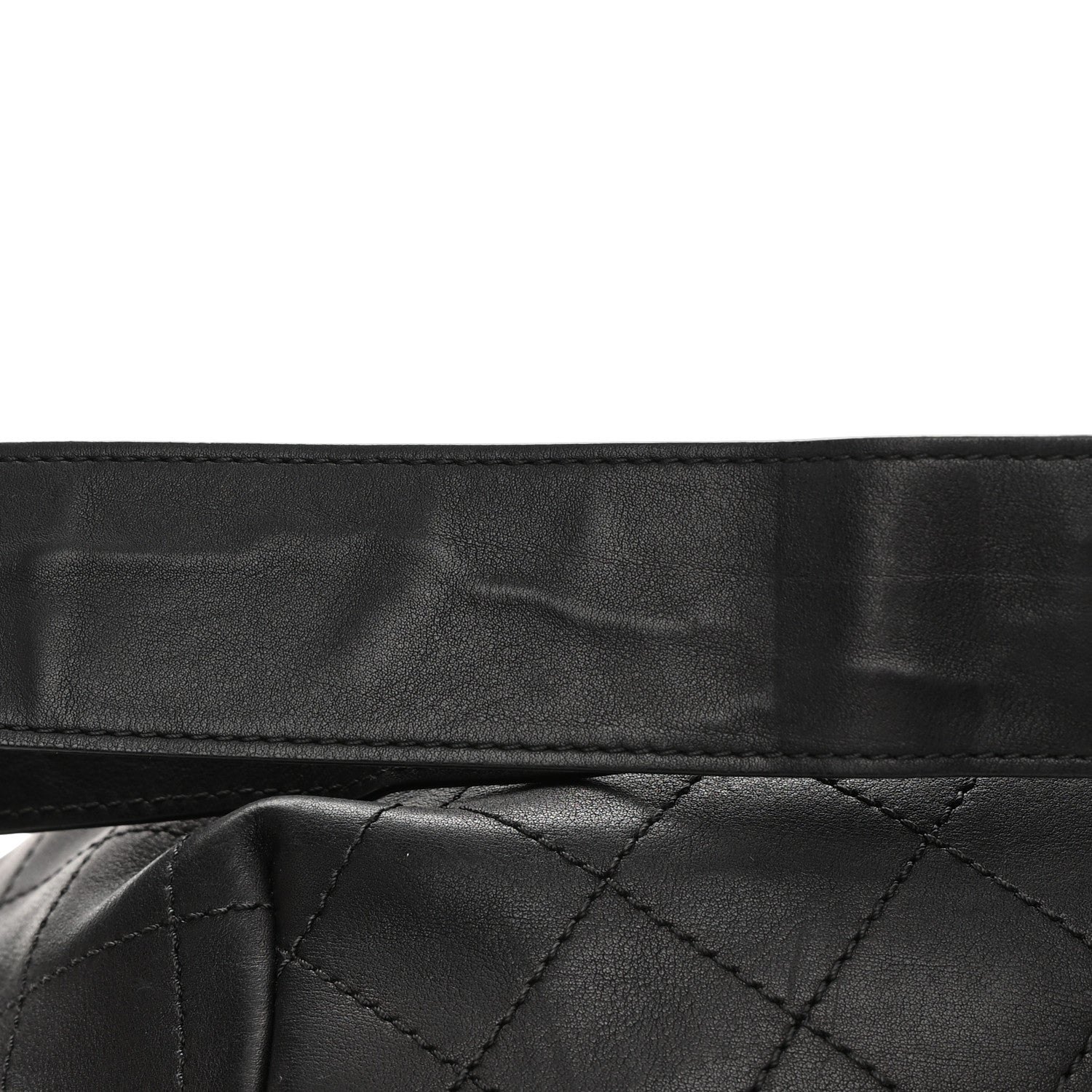 Chanel Calfskin Stitched Small Paris Rome Drawstring CC Bag Black 14 of 19
