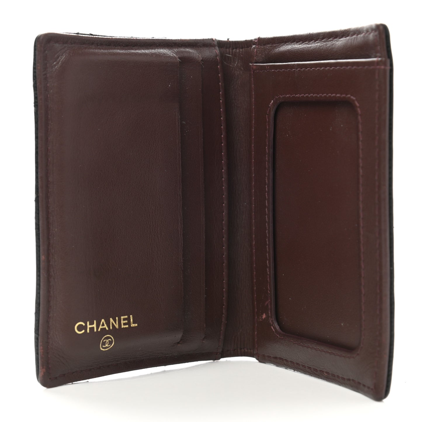 Caviar Quilted Card Holder Wallet Black