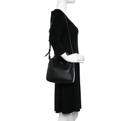 Gucci Softy Wonka Textured Dollar Calfskin Small Diana Bamboo Shoulder Bag Black 2 of 9