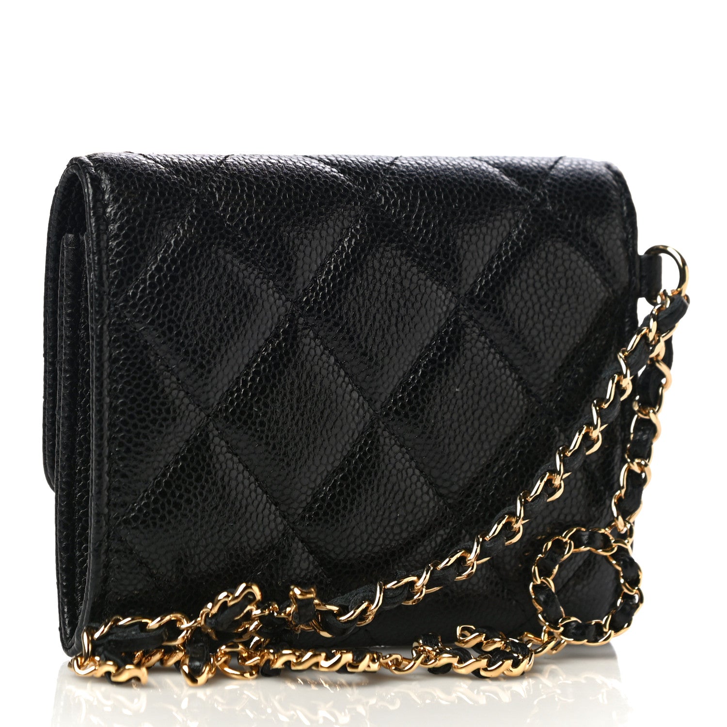 Chanel Caviar Quilted Miss Coco Clutch With Chain Black 3 of 9