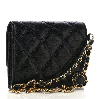 Chanel Caviar Quilted Miss Coco Clutch With Chain Black 3 of 9