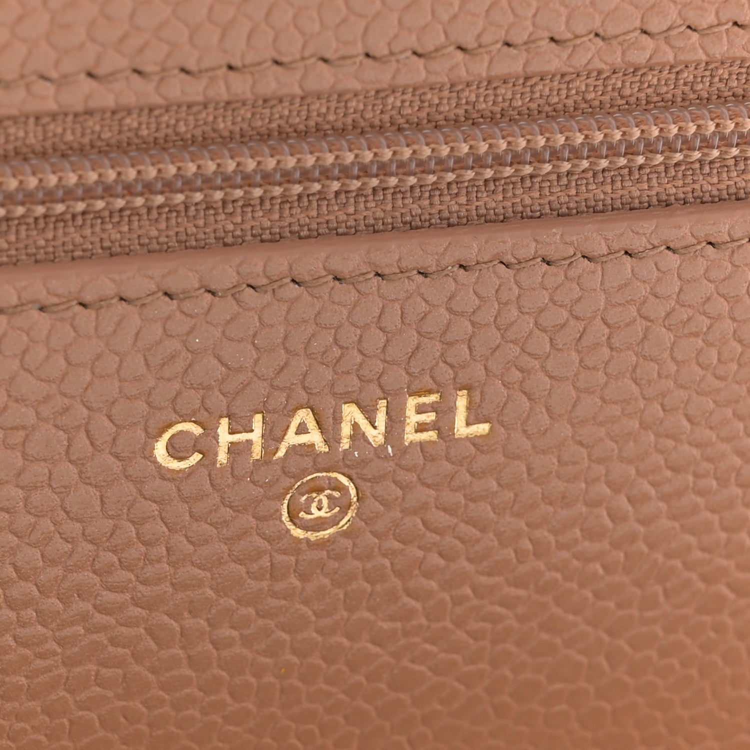 Chanel Caviar Quilted Golden Class Wallet On Chain WOC Beige 6 of 10
