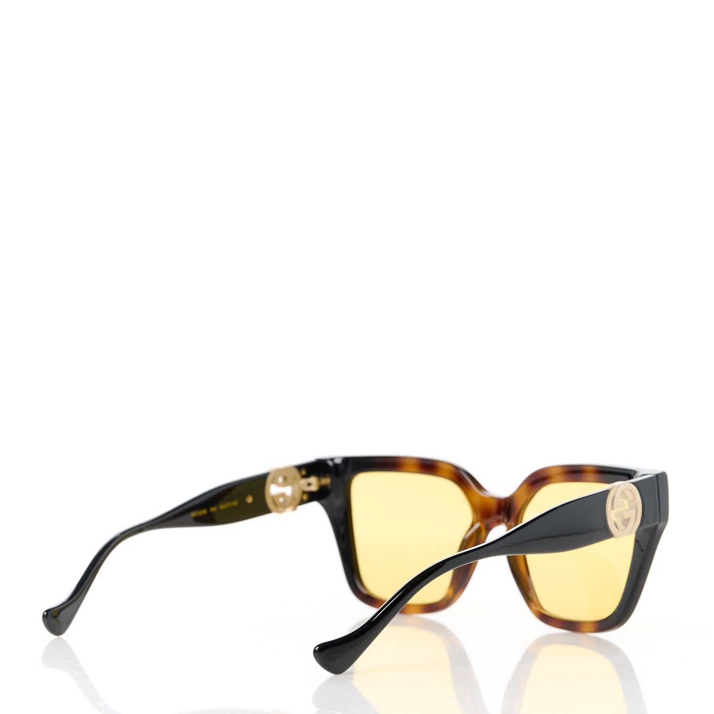 Acetate Square Frame Chain Sunglasses GG1023S Havana