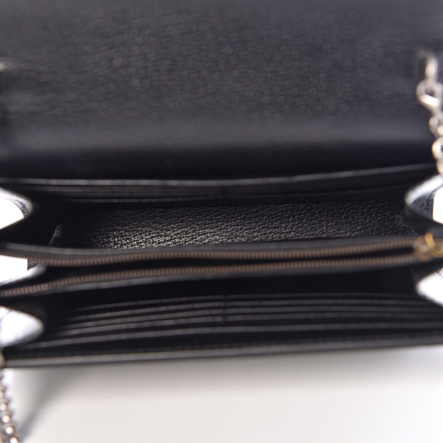 Calfskin Web Mini Dionysus Chain Wallet Black