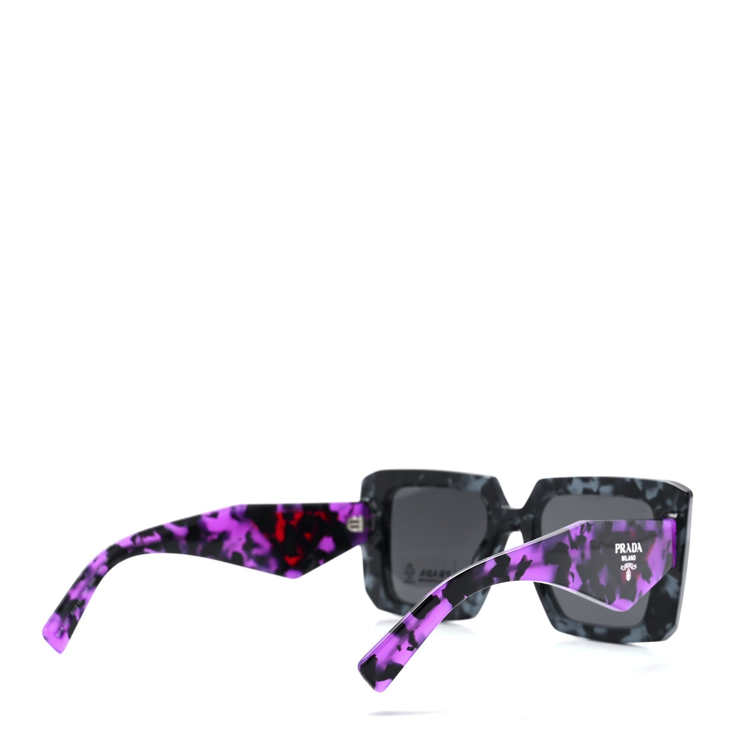 Prada Acetate Symbole Sunglasses SPR 23Y Slate Grey Purple 4 of 7