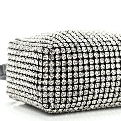 Alexander Wang Mesh Crystal Rhinestone Mini Heiress Pouch Black Silver 9 of 10