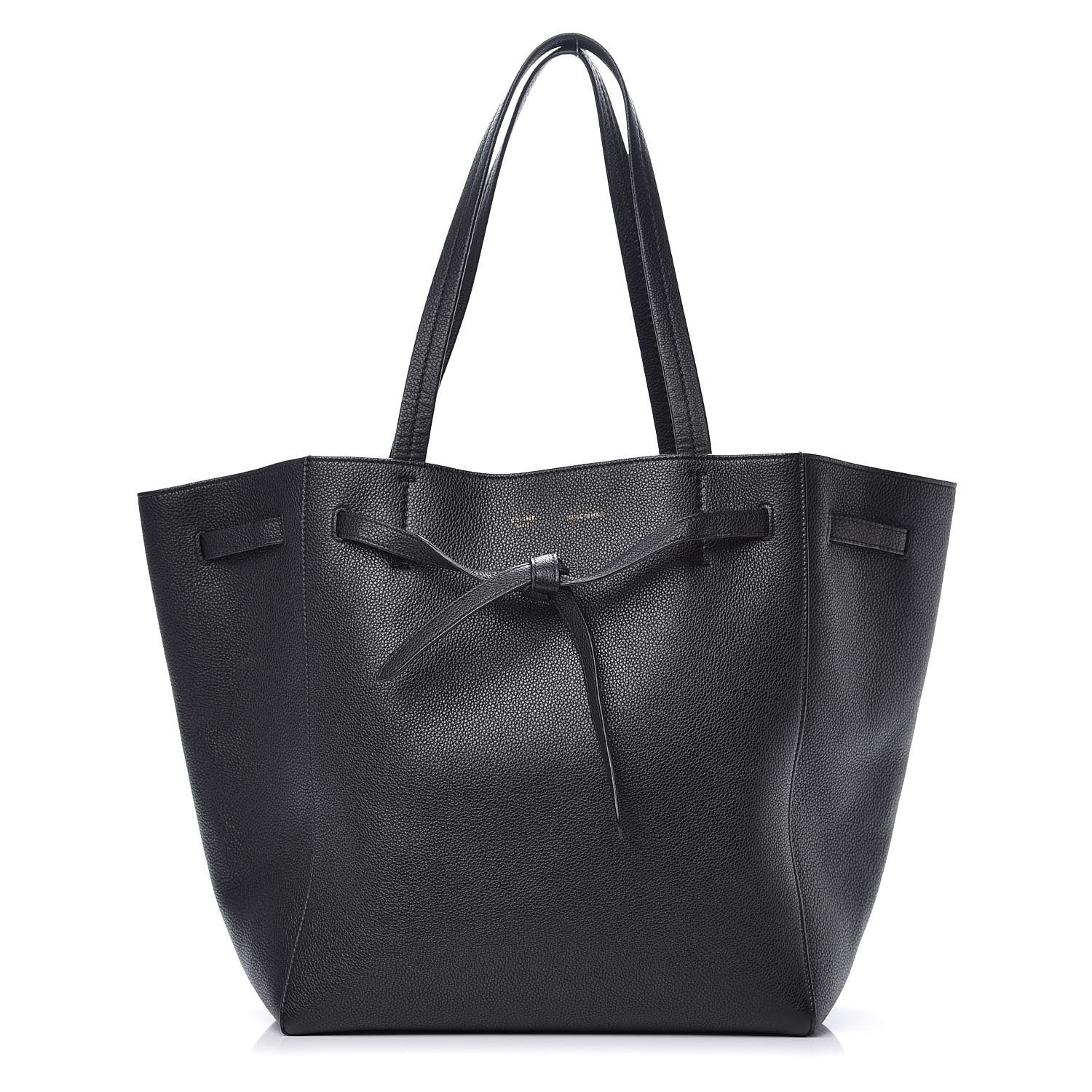 Celine Soft Grained Calfskin Small Belt Cabas Phantom Black 1 of 10