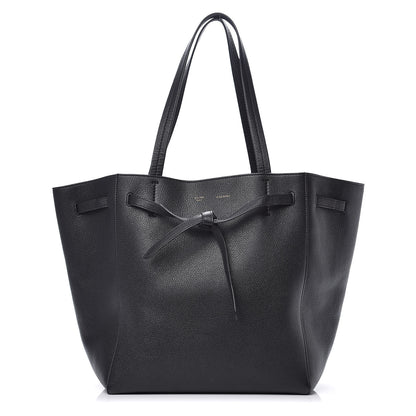 Celine Soft Grained Calfskin Small Belt Cabas Phantom Black 1 of 10