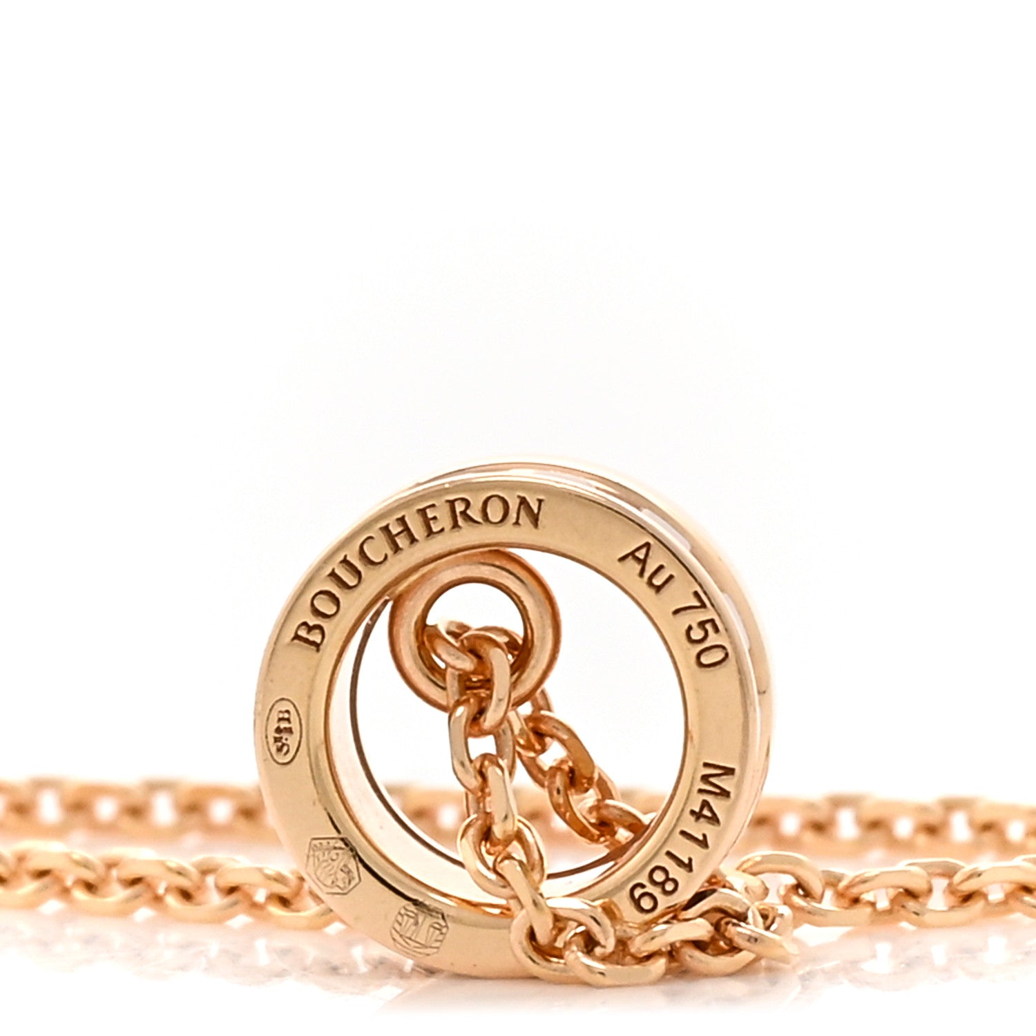 Boucheron 18K Rose Gold PVD Quatre Mini Ring Pendant Necklace 4 of 4
