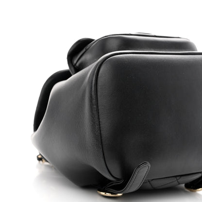 Chanel Lambskin Quilted Small Duma Drawstring Backpack Black 9 of 10