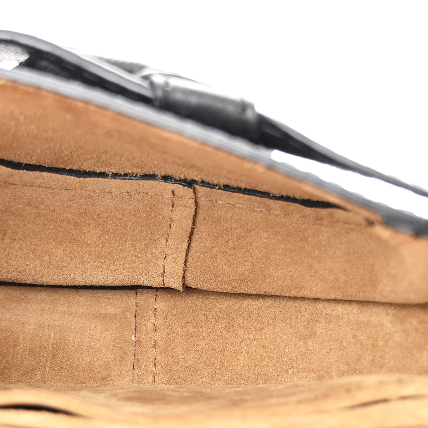 Grained Calfskin Mini Gate Western Crossbody Bag Black