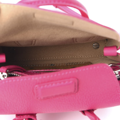 MCM Grained Calfskin X-Mini Milla Tote Beetroot Pink 5 of 9