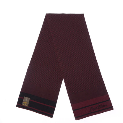 Louis Vuitton Wool Multistripe Scarf Burgundy 1 of 5