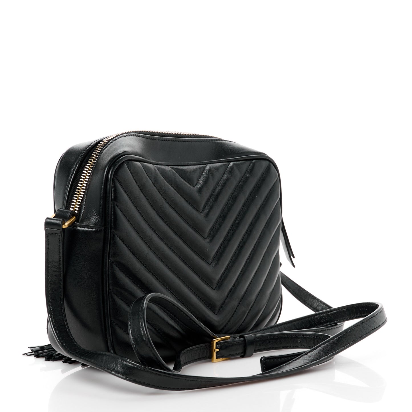 Calfskin Matelasse Monogram Lou Camera Bag Black