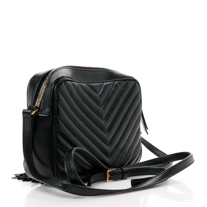 Saint Laurent Calfskin Matelasse Monogram Lou Camera Bag Black 3 of 11