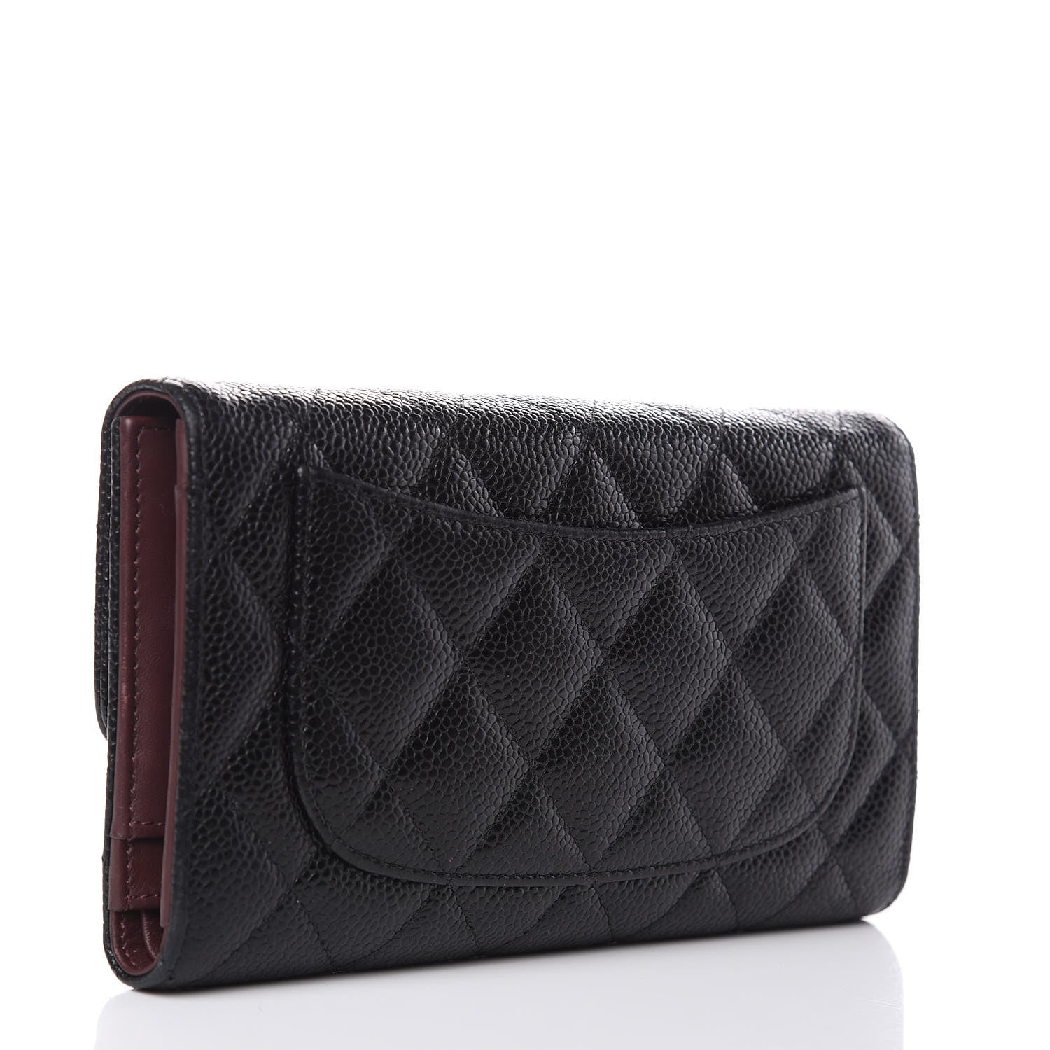 Chanel Caviar Quilted Long Flap Wallet Black 3 of 15