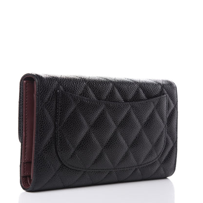 Chanel Caviar Quilted Long Flap Wallet Black 3 of 15