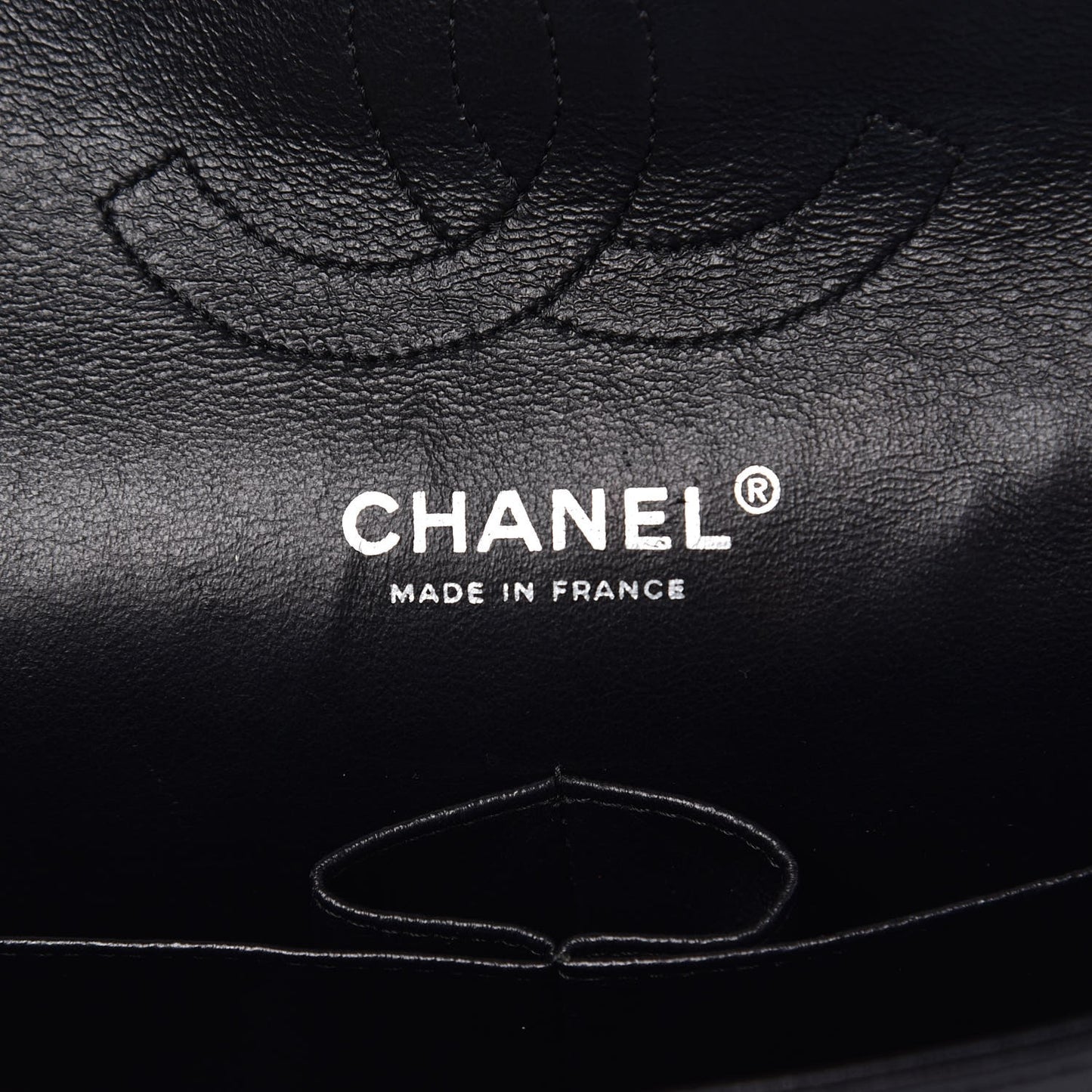 Patent Quilted Medium Double Flap Black