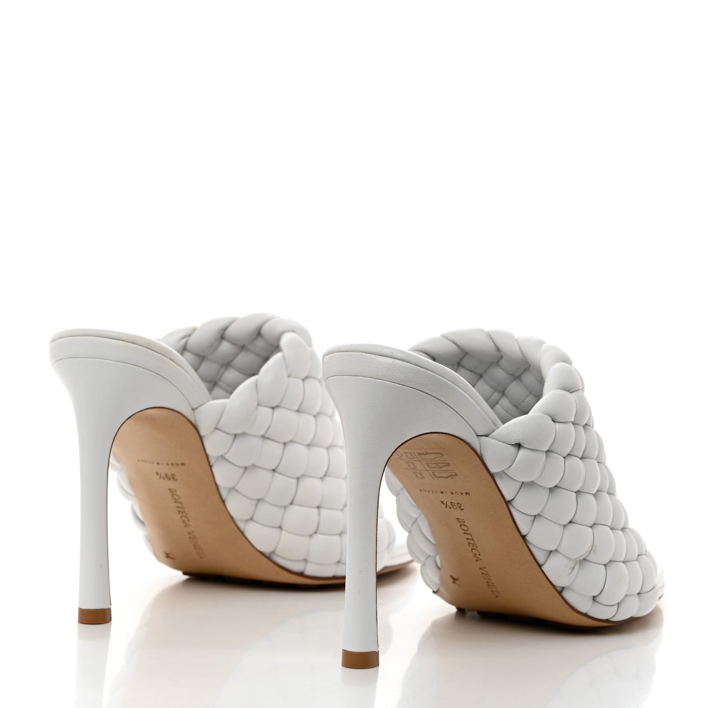 Nappa Padded Intreccio The Curve Sandals 39.5 Optic White