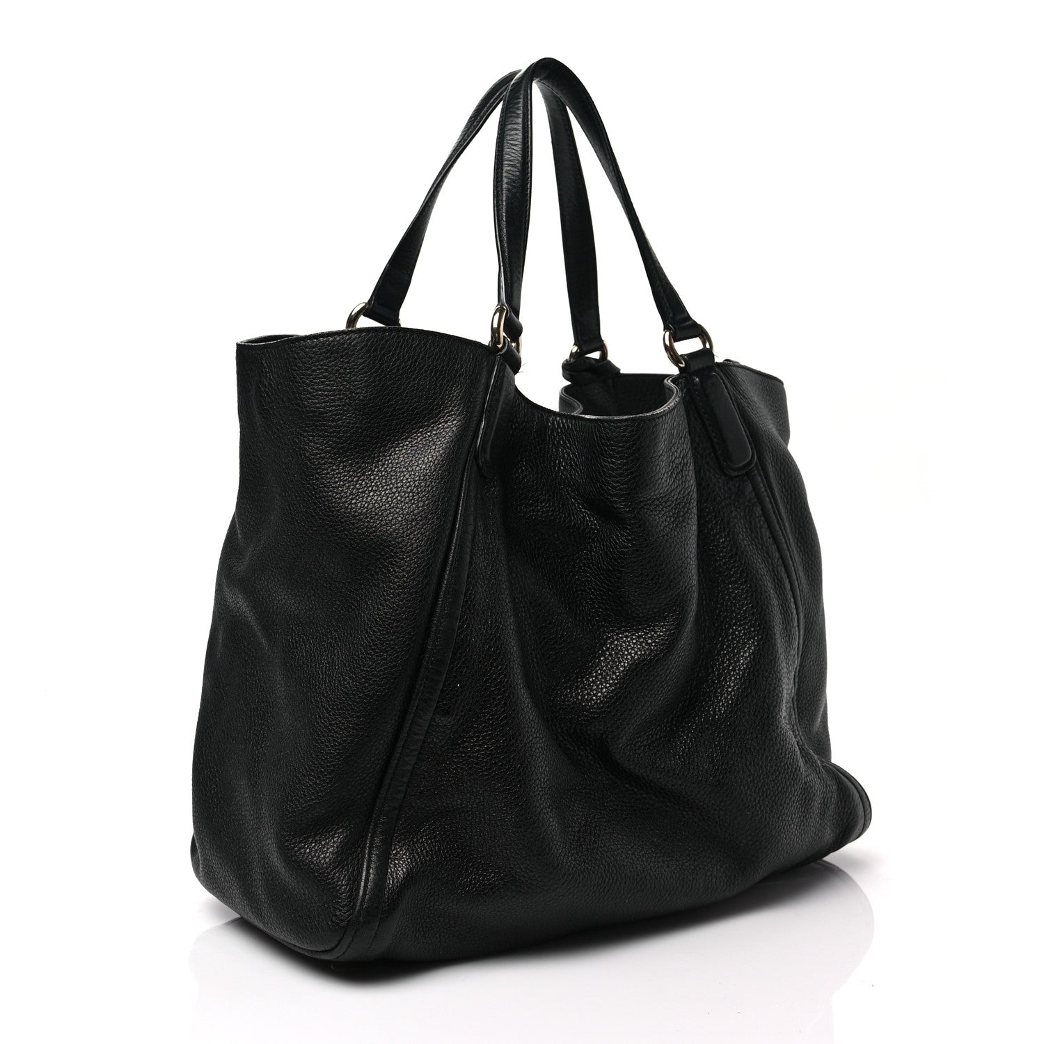 Gucci Pebbled Calfskin Medium Soho Shoulder Bag Black 3 of 8