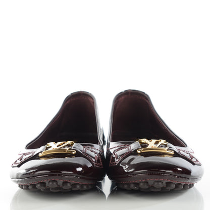 Louis Vuitton Patent Calfskin Oxford Ballerina Flats 39 Amarante 3 of 10