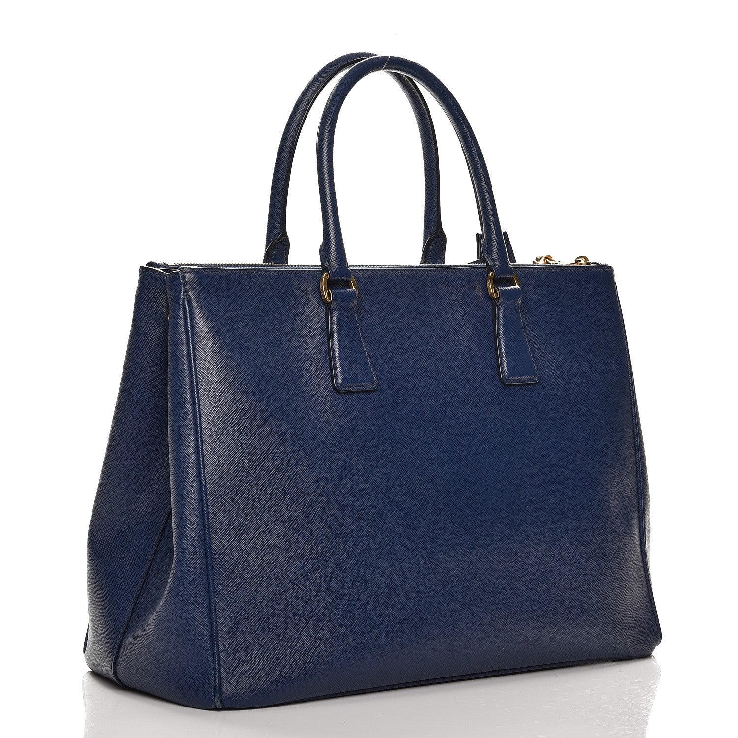 Prada Saffiano Large Galleria Double Zip Tote Bluette 3 of 15